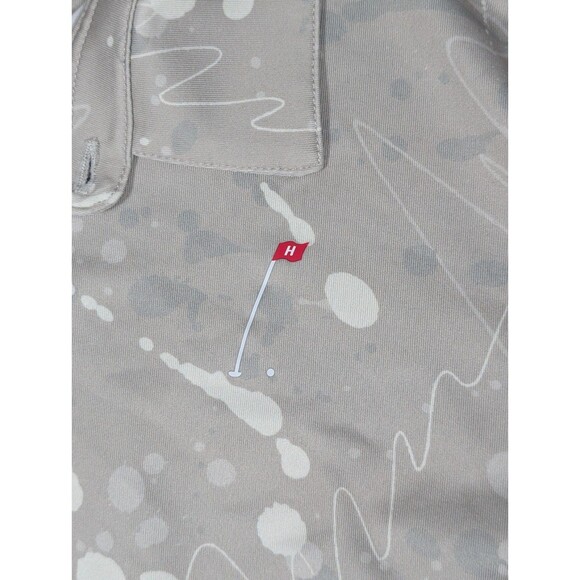 Hoolie Polo Shirt Mens XXL Drip Drop Print Golf Performance Stretch AOP - Picture 4 of 7